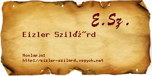 Eizler Szilárd névjegykártya