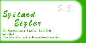 szilard eizler business card