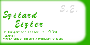 szilard eizler business card